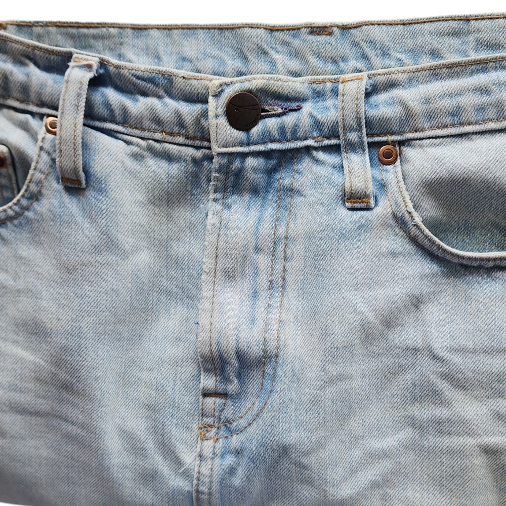 Nobody Denim skirt mini Piper distressed faded light blue size 12 - Picture 4 of 6